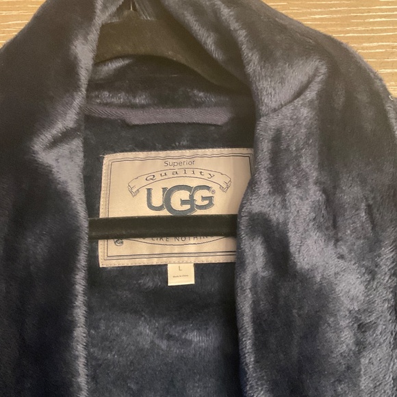 Ugg Duffield Navy Robe, Size L - Picture 3 of 5